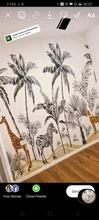 3D Wallpaper Mural Animals Nordic Tropical-Plants Custom Hand-Painted Large