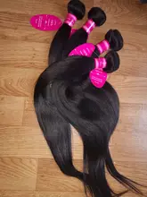 Extensiones de cabello humano liso brasileño, 1/3/4 Uds., extensiones de cabello Natural/negro azabache, extensiones de cabello humano Younsolo