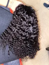 Wig Curly Human-Hair-Wigs Lace-Frontal Black Remy Women RXY for 360