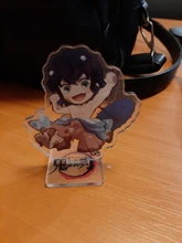 Figuras de acción de Anime Demon Slayer, no Yaiba Kimetsu, acrílico, soporte de escritorio, modelos, plato, pastel, actividades, decoración de escritorio