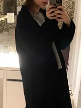 Chaqueta informal de pana para mujer, abrigos Vintage de manga larga con botones de Color liso, talla grande, botón señora