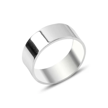 

Silver 925 Sterling 8mm Plain Simple Wedding Ring