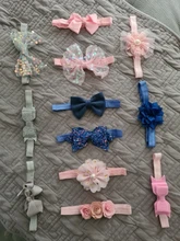 3 unids/set elástico flor diadema para bebé niñas accesorios para el pelo de bebé lazos para chicas de Nylon turbante Skinny elástico cinta para el pelo de goma