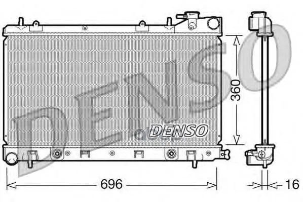 Радиатор, Охлаждение Двигател Subaru Forester(02-) Denso арт. DRM36002