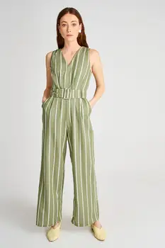 

Trendyol Arched Striped Jumpsuit TWOSS20TU0114