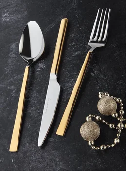 

Venice High-End GOLD 72 Piece Cutlery Set Tableware 304 stainless steel cutlery set Flatware creative 18/10 stainless steel