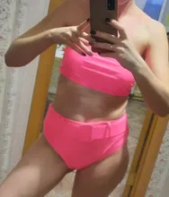 Cintura alta Bikini 2021 negro Sexy traje de baño mujeres traje de baño de la pierna conjunto de Bikinis Bandeau natación para baño traje de baño trajes de baño