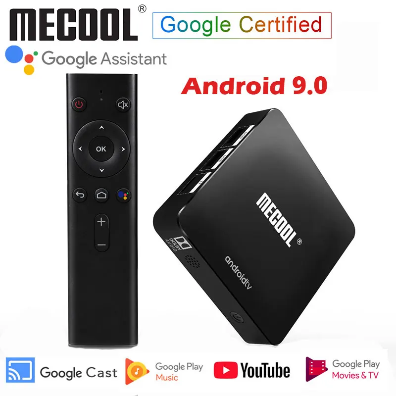 ТВ-приставка Mecool KM8 на Android 9 0 с сертификатом Google четырехъядерный процессор Amlogic