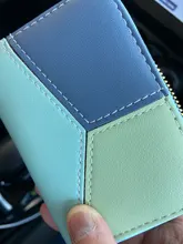 Tarjeta de portadores de identificación PU cuero titular de la tarjeta/negro/azul/Rosa titular de la tarjeta de negocio 11 Bits cremallera Color caso de la tarjeta de crédito