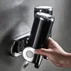 ROVOGO Manual Hand Shower Shampoo and Soap Dispenser Wall Mount, Double Pump Shower Dispenser Black/Gold/White/Transparent ► Photo 3/6