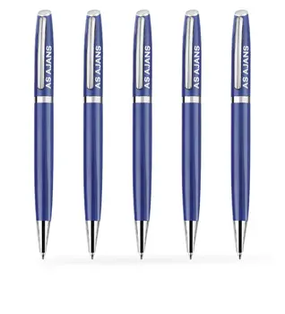 

Personalized Navy Blue Metal Ballpoint Pen (100 Pcs) Model 366