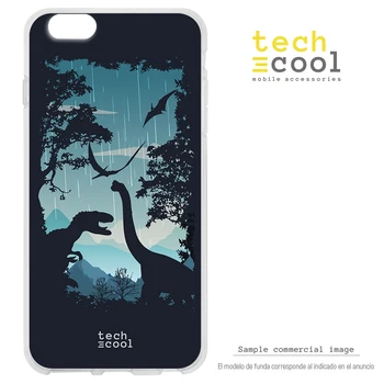 

FunnyTech®Stand case for BQ Aquaris M5 Silicone L design design Pelicula Jurassic World dinosaurus fund Blue