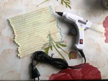 NEWACALOX 20 W UE/EE.UU. Plug Hot Melt Pegamento Pistola con 20 unids 7mm barra de Pegamento Industrial Mini Pistolas de Termo Gluegun Calor Temperatura herramienta