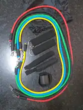 11 unids/set Fitness látex bandas elásticas de resistencia de Fitness de bandas de goma ejercicio de entrenamiento de Yoga cuerda de equipos de gimnasio bandas elásticas