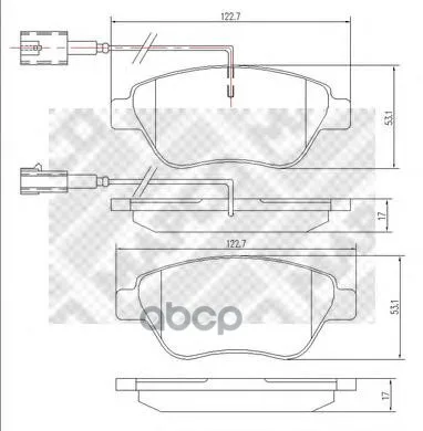 Комплект Передних Тормозных Колодок С Датчиком, Дисковый Тормоз Mapco 6560 Mapco арт. 6560