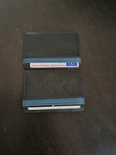 Cartera mágica con Clip para dinero, Cartera de cuero con Clip para tarjetas de identificación, delgada, ligera, con abrazadera, funda con banda elástica, Cartera de cuero elegante