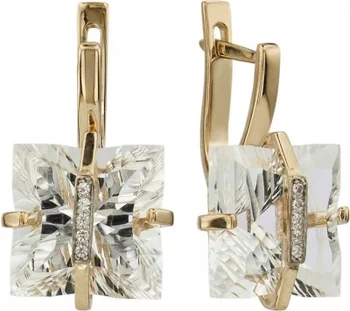 

Aloris earrings with rhinestone and cubic zirconia in red gold