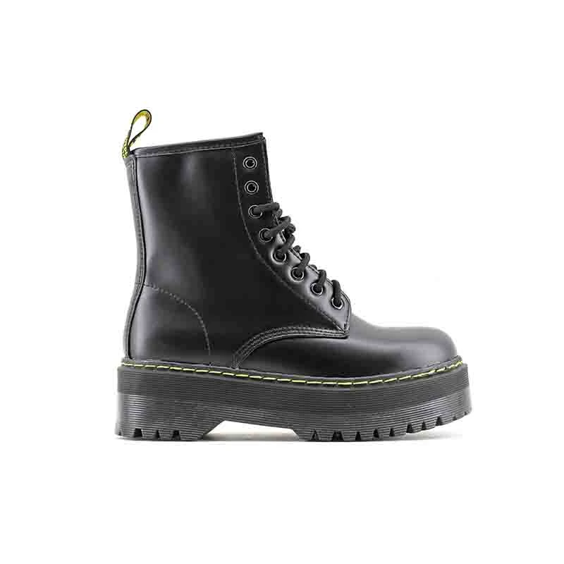 Modelisa Botas Militares Con Cordón Para Mujer Invierno 2020 Con Plataforma PU Detalle Estampato|Zapatos de tacón de mujer| - AliExpress