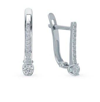 

Silver earrings with cubic zirconia sunlight sample 925