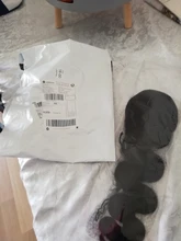 Aliballad-coleta ondulada de agua con cordón, cabello humano brasileño con Clip Afro, 4 peines, Ondulado Natural Remy