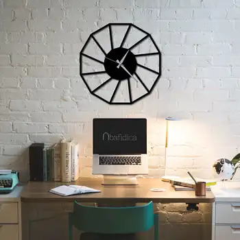 

Металлический декор стен Clock Geometric 50x50 cm дизайн интерьера домашнего