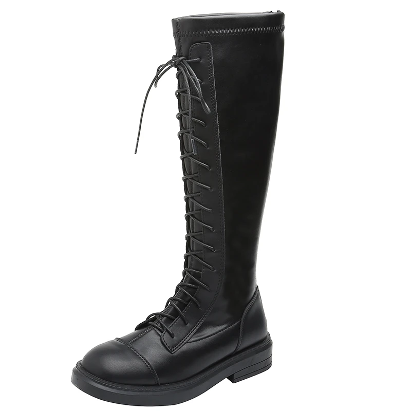 low heel wide calf boots