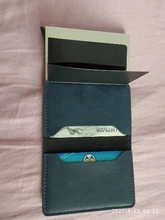 Bycobecy 2021 tarjeta de crédito titular de la cartera de las mujeres de los hombres de Metal RFID Vintage bolso de cuero de poliuretano Crazy Horse Banco titular de caso