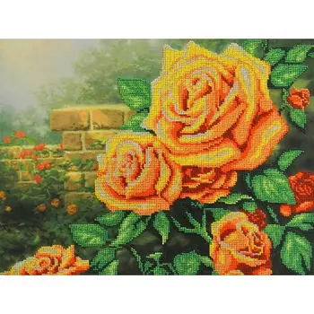 

Set for embroidery "M. P. Studio" BG No. 04 for embroidery with beads № 232 "yellow roses" 28x35 cm