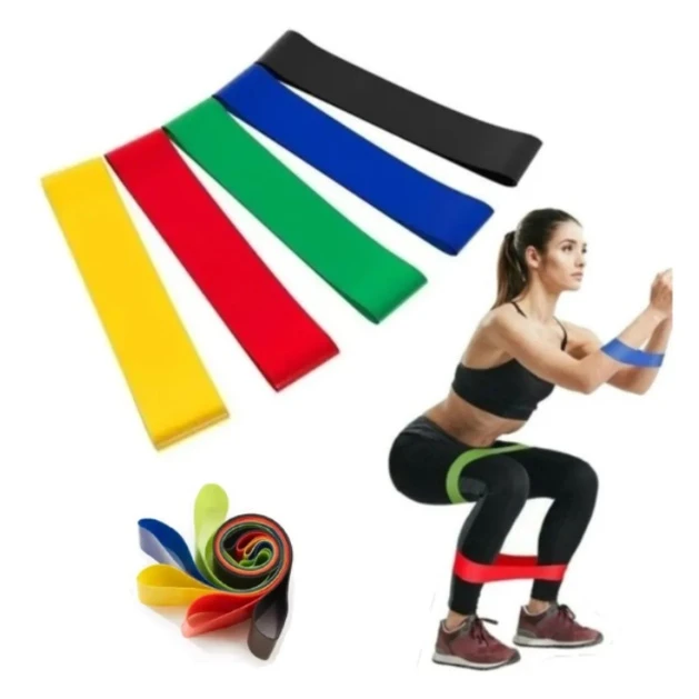Kit de 5 bandas elásticas para hacer ejercicio, equipo de entrenamiento en  casa, Academy - AliExpress