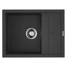 Мойка для кухни Omoikiri Sumi 65-BL Tetogranit(Черный)(Встраиваемая, перелив, ударопрочная, искусственный гранит