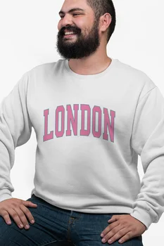 

Angemiel Wear Pink Color London White Men 'S Sweatshirt