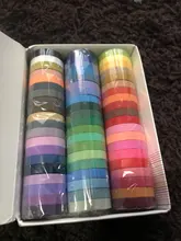 60 unids/set arco iris de Color sólido cinta adhesiva decorativa juego de cintas adhesivas Scrapbooking DIY etiqueta artículos de papelería con etiquetas