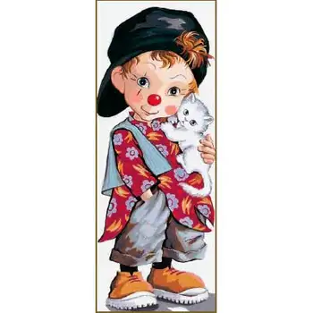 

9880-0137-0091-1 canvas printed Royal Paris 'Little clown' 49x19 cm