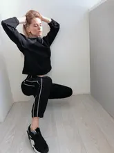 Women Suit Hoodies Amii Sport Cotton Pants Autumn Female Winter Causal Minimalism 12030276