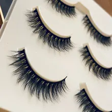 SHIDISHANGPIN-pestañas postizas suaves 3D, 27 estilos, finas tupidas, gruesas, pestañas postizas, pestaña hecha a mano, maquillaje de ojos, 3 pares