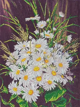 

B1200 set for embroidery with beads 'паутинка' 'chamomile book', 36*29 cm