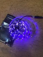 Tira de luces led impermeable para fiesta de fluorescencia, lámpara tipo cinta ultravioleta de 12V, de 395-405 nm, con luz negra 5050 2835 SMD, 60 led/m o 120 led/m ideal para DJ