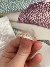 Huitan-anillos de promesa de amor para mujer, joyería de boda, cristal cuadrado pavimentado, circonita, anillo de compromiso de boda elegante, nuevo