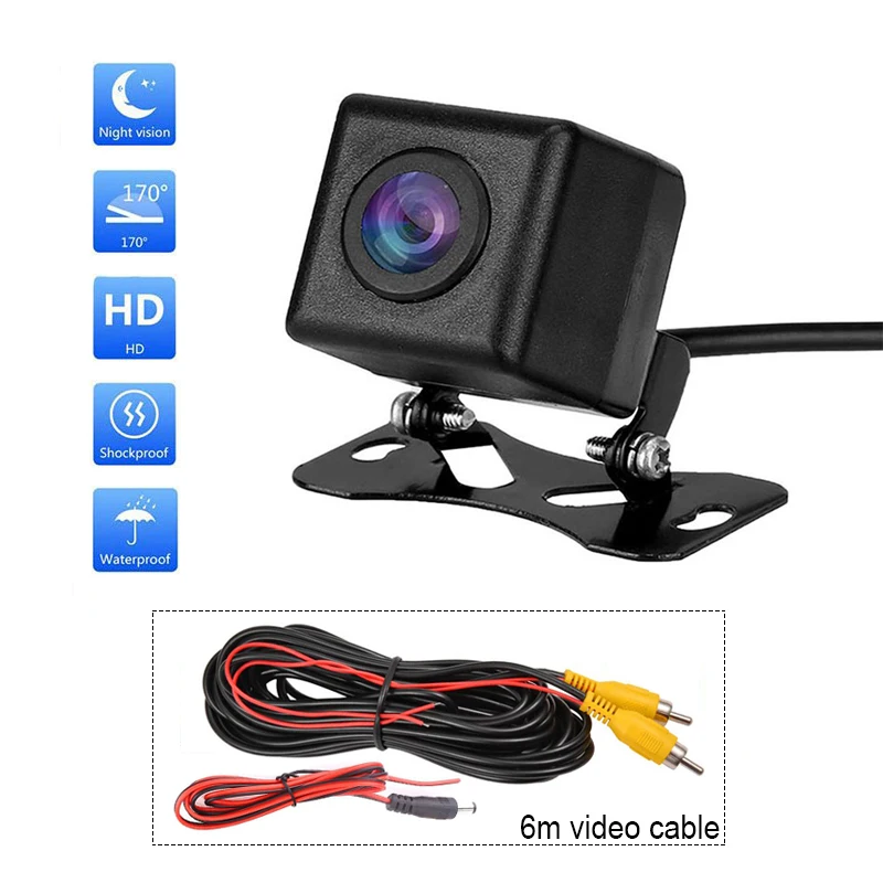

HD Night Vision Car Rear View Camera 170 Degree Waterproof Auto Reversing Camera Backup Monitor Rearview Cameras With 6m Cable