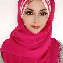 Yeni Moda Başörtüsü Kadın 2021 Müslüman Başörtüsü İslami Tesettür Türban Şapka Fular Eşarp Pembe Renk Beyaz Şifon Detaylı Hazır Şal