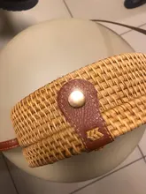 Bolso de mimbre tejido para mujer, mochila pequeña con bandoleras cruzadas de mimbre tejida a mano, perfecto para verano