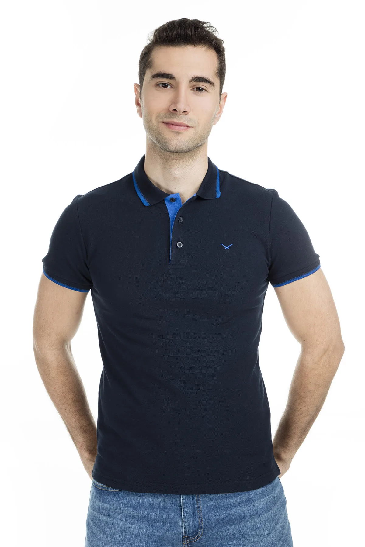 Тёмно-синий Cazador Polo футболки мужские shirirt CDR 4614 - Цвет: Тёмно-синий