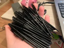 MEISHENJIE-brochas de maquillaje desechables para pestañas, varitas de rímel con mango de diamante, herramientas de extensión de pestañas, 5-50 Uds.