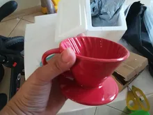 Motor de gotero de café de cerámica, taza de filtro de goteo de café de estilo V60, soporte separado para 1-4 tazas