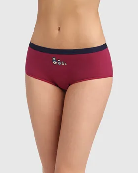 

Pack of 3 stretch cotton hipsters with youth prints from the pocket Coton DIM range