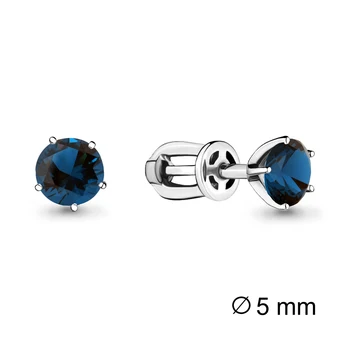 

Silver earrings with Topaz London