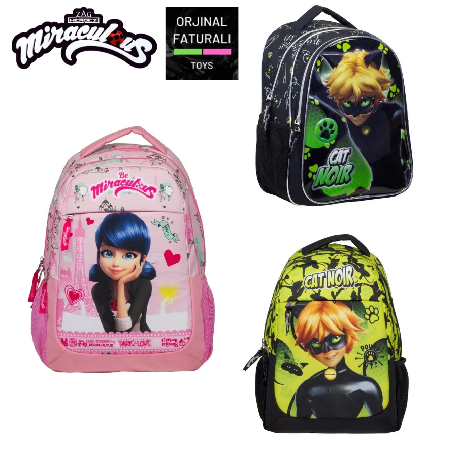 Miraculous Ladybug School Bag - Pink Primary School And Daily Bag For Girls  -pink Girls / Miraculous Cat Noir Black Cat Boys - School Bags - AliExpress