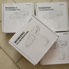 WORKPRO-Destornillador eléctrico inalámbrico 12V, mini controlador de potencia inalámbrico, batería de iones de litio CC de 3/8 pulgadas, 2 velocidades
