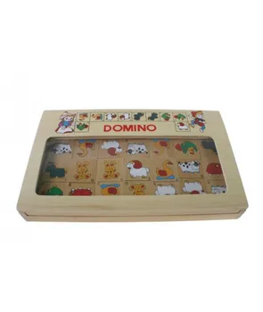 

Wooden dominoes farm animals. Measures: 20x33 cm.