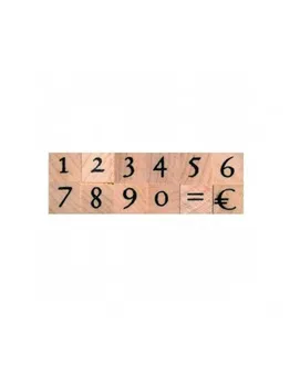 

SET OF WOODEN STAMPS WITH NUMBERS FOR SCRAPBOOKING